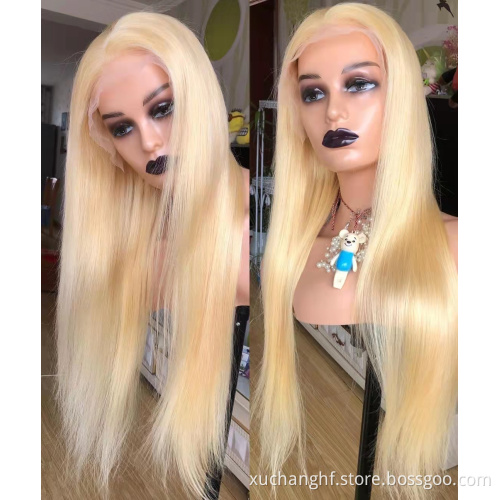 Top Quality 12A Grade 613 Blonde HD Lace Frontal Wigs Raw Virgin Hair Blonde Swiss Thin HD Lace Frontal Wigs